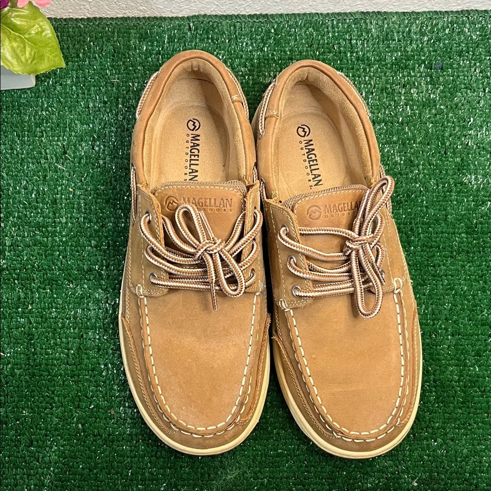 Magellan Outdoors Men’s Brown Suede Boat Shoes